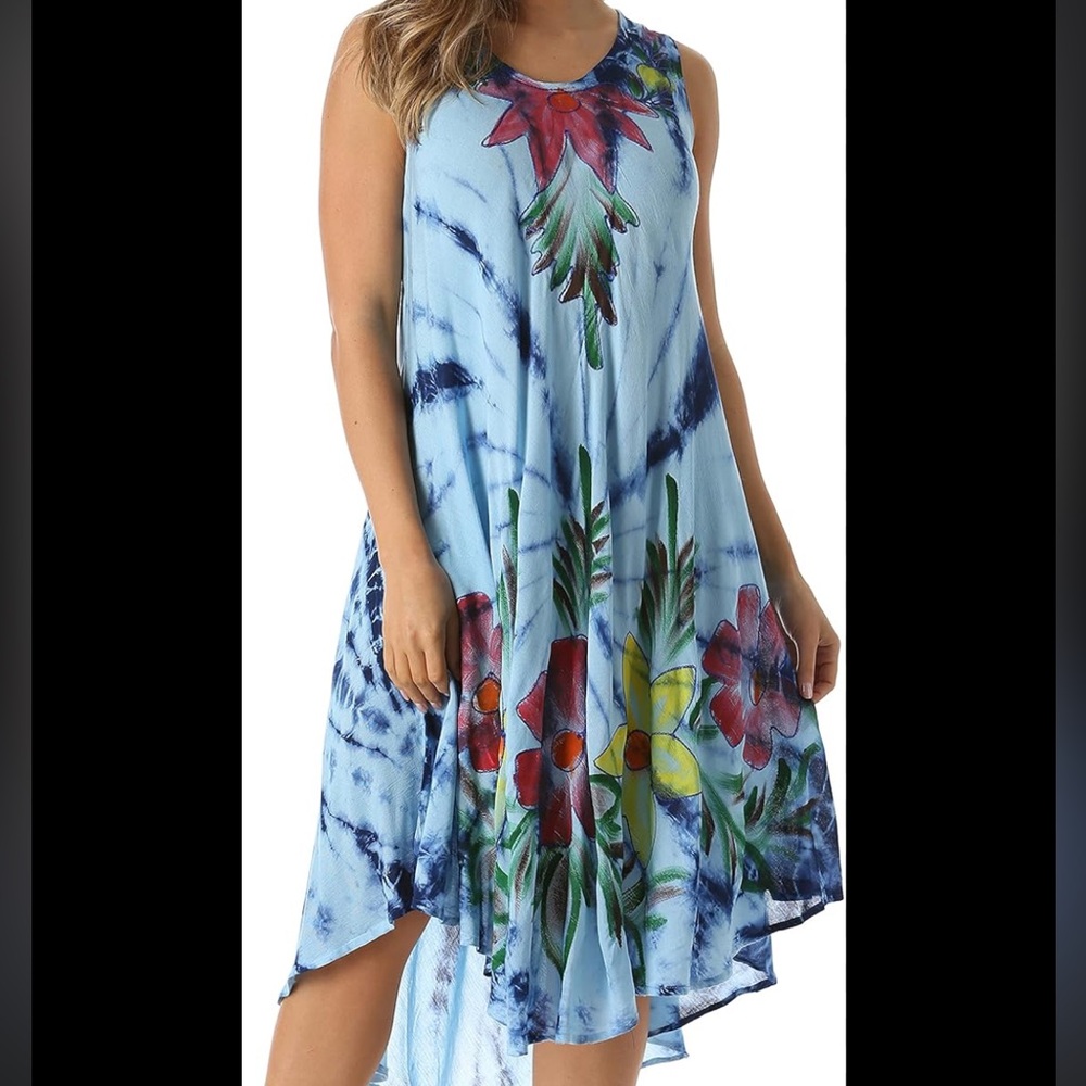 Floral Tie-Dye Midi Dress
